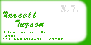 marcell tuzson business card